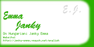 emma janky business card